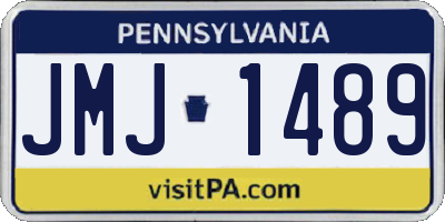 PA license plate JMJ1489