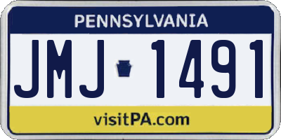 PA license plate JMJ1491