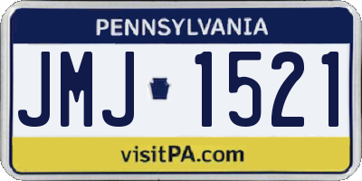 PA license plate JMJ1521