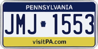 PA license plate JMJ1553