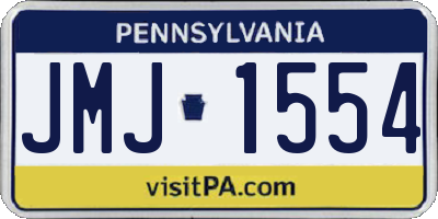 PA license plate JMJ1554