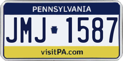 PA license plate JMJ1587