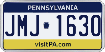 PA license plate JMJ1630