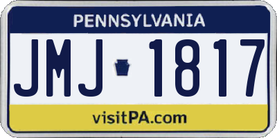 PA license plate JMJ1817