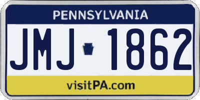 PA license plate JMJ1862