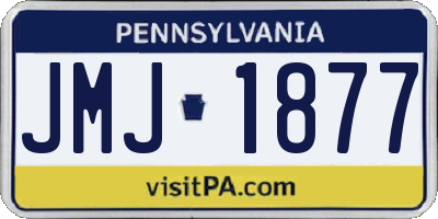 PA license plate JMJ1877