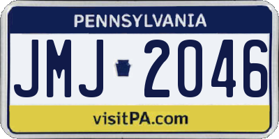PA license plate JMJ2046