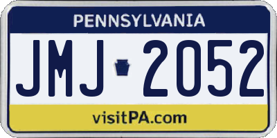PA license plate JMJ2052