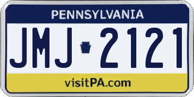 PA license plate JMJ2121