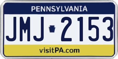 PA license plate JMJ2153