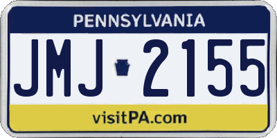 PA license plate JMJ2155