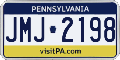 PA license plate JMJ2198