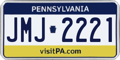 PA license plate JMJ2221