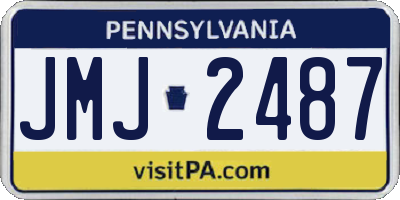 PA license plate JMJ2487
