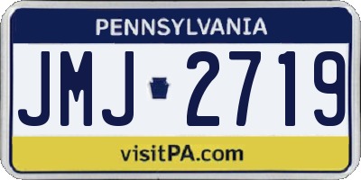 PA license plate JMJ2719