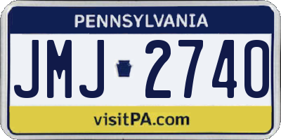 PA license plate JMJ2740
