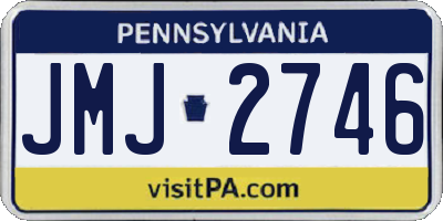 PA license plate JMJ2746