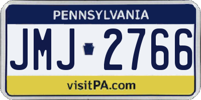 PA license plate JMJ2766