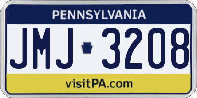 PA license plate JMJ3208