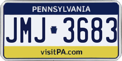 PA license plate JMJ3683