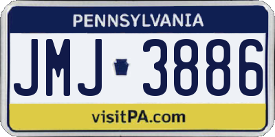 PA license plate JMJ3886