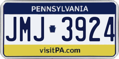 PA license plate JMJ3924