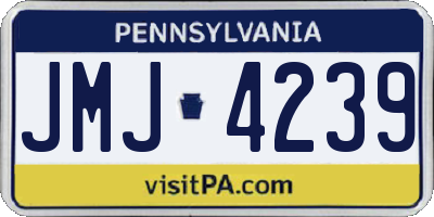 PA license plate JMJ4239