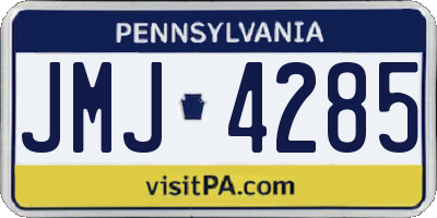 PA license plate JMJ4285