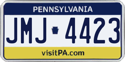 PA license plate JMJ4423
