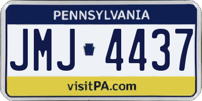 PA license plate JMJ4437