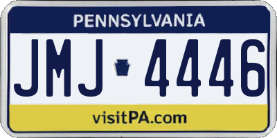 PA license plate JMJ4446