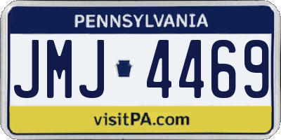 PA license plate JMJ4469