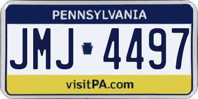 PA license plate JMJ4497