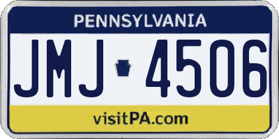 PA license plate JMJ4506