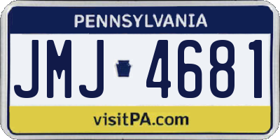 PA license plate JMJ4681