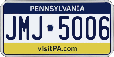 PA license plate JMJ5006