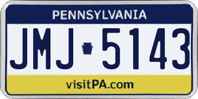 PA license plate JMJ5143