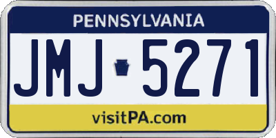 PA license plate JMJ5271