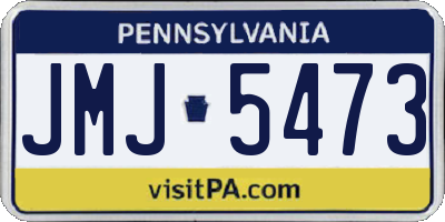 PA license plate JMJ5473