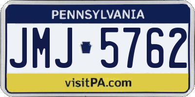 PA license plate JMJ5762