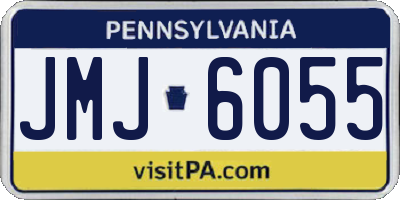 PA license plate JMJ6055
