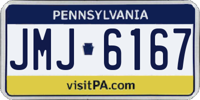 PA license plate JMJ6167