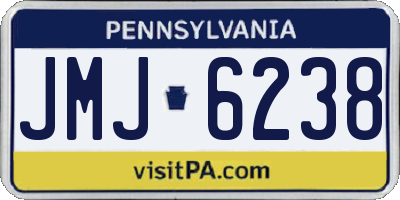 PA license plate JMJ6238