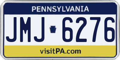 PA license plate JMJ6276