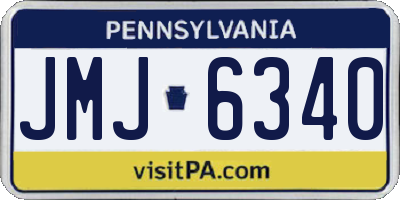 PA license plate JMJ6340
