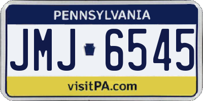 PA license plate JMJ6545
