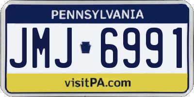 PA license plate JMJ6991