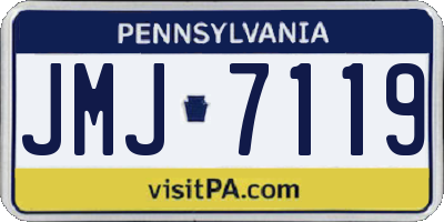 PA license plate JMJ7119
