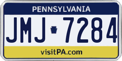 PA license plate JMJ7284