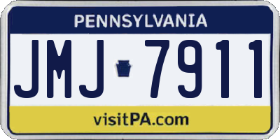 PA license plate JMJ7911